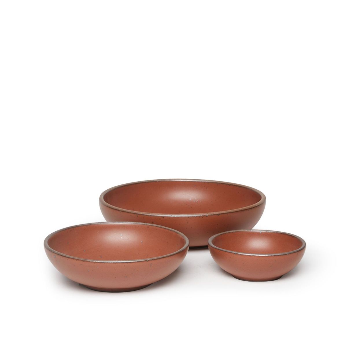 Shallow Bowl Nesting Set in Amaro