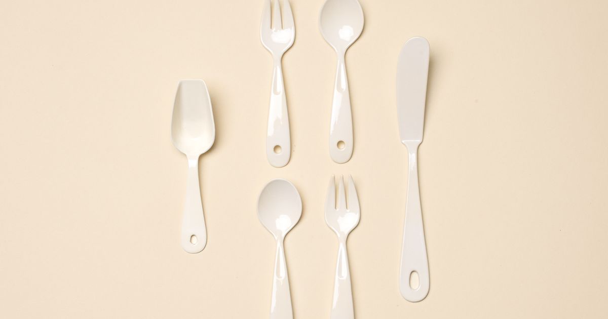 Japanese Enamel Bitty Serving Tools