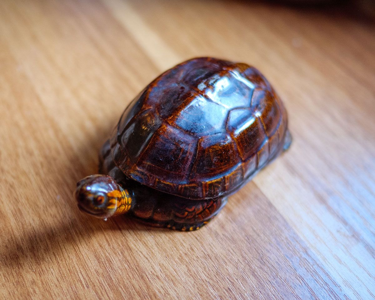 Small, Polished Carved Turtle