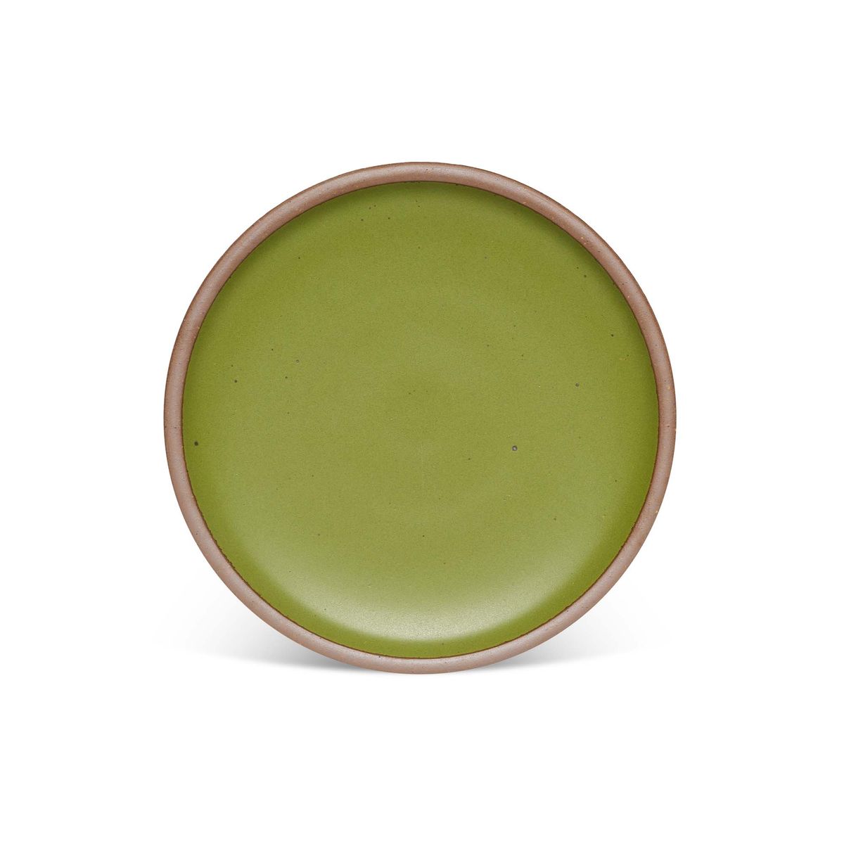 Dinner Plate in Fiddlehead, a mossy, olive green.