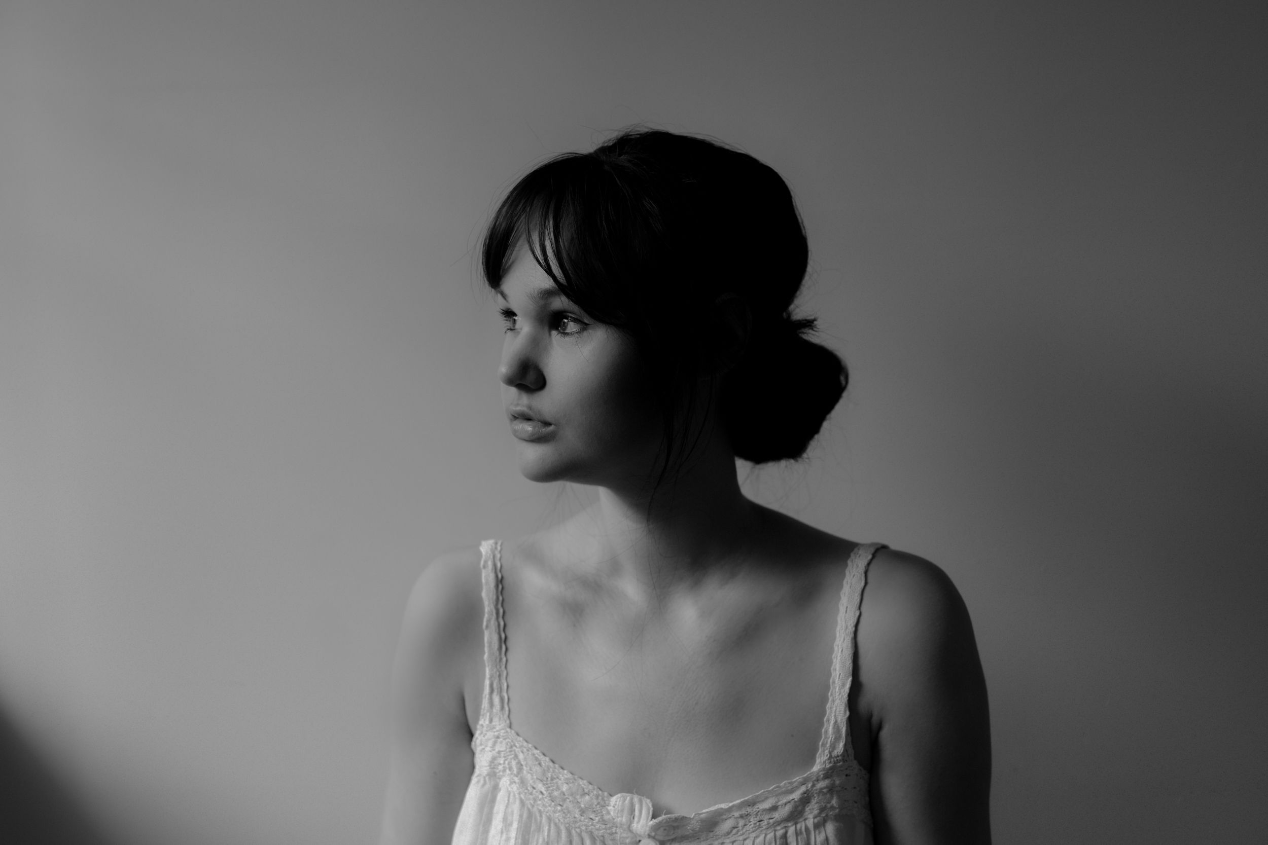 Black and white photograph of Thalia Ho