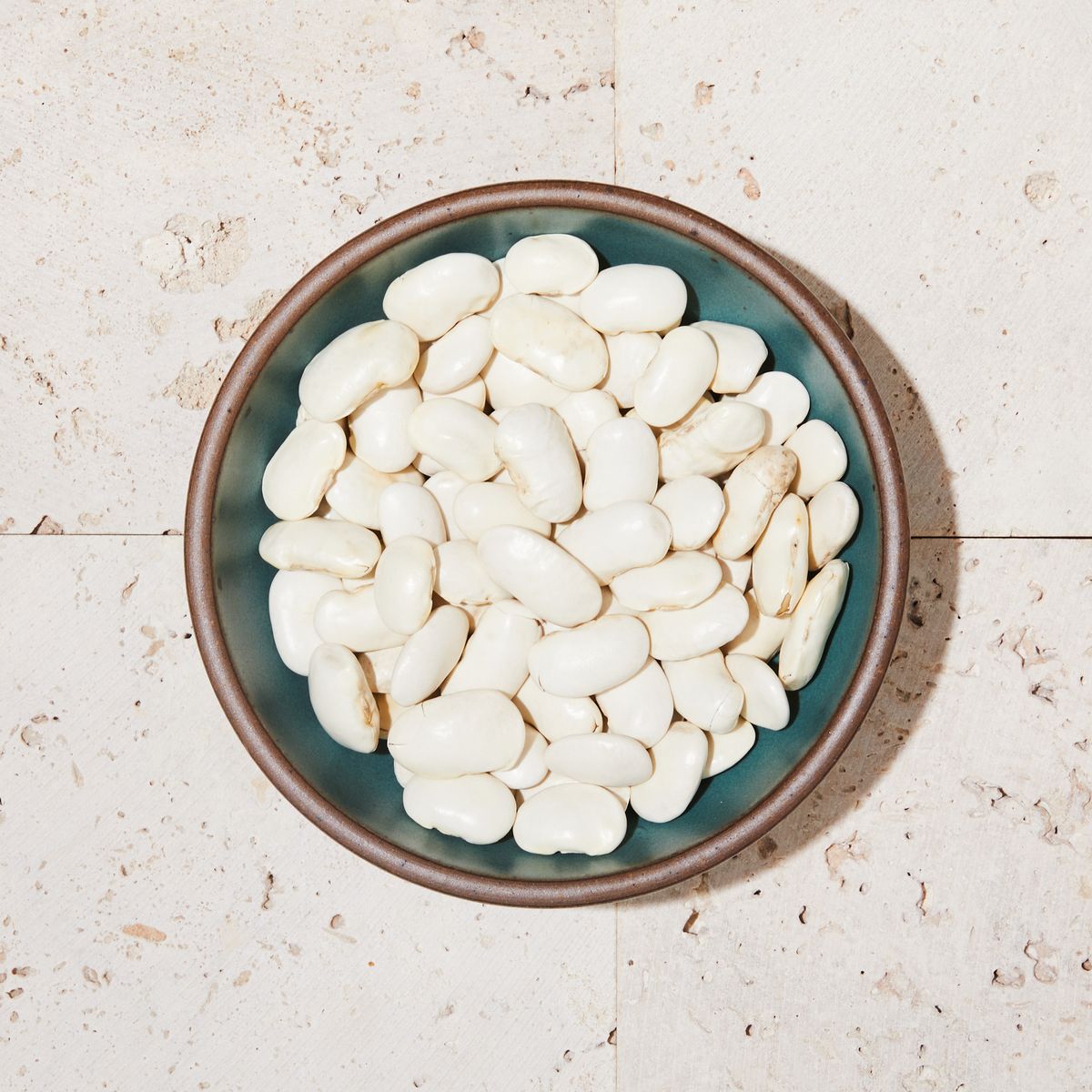 Bowl full of large white gigante beans