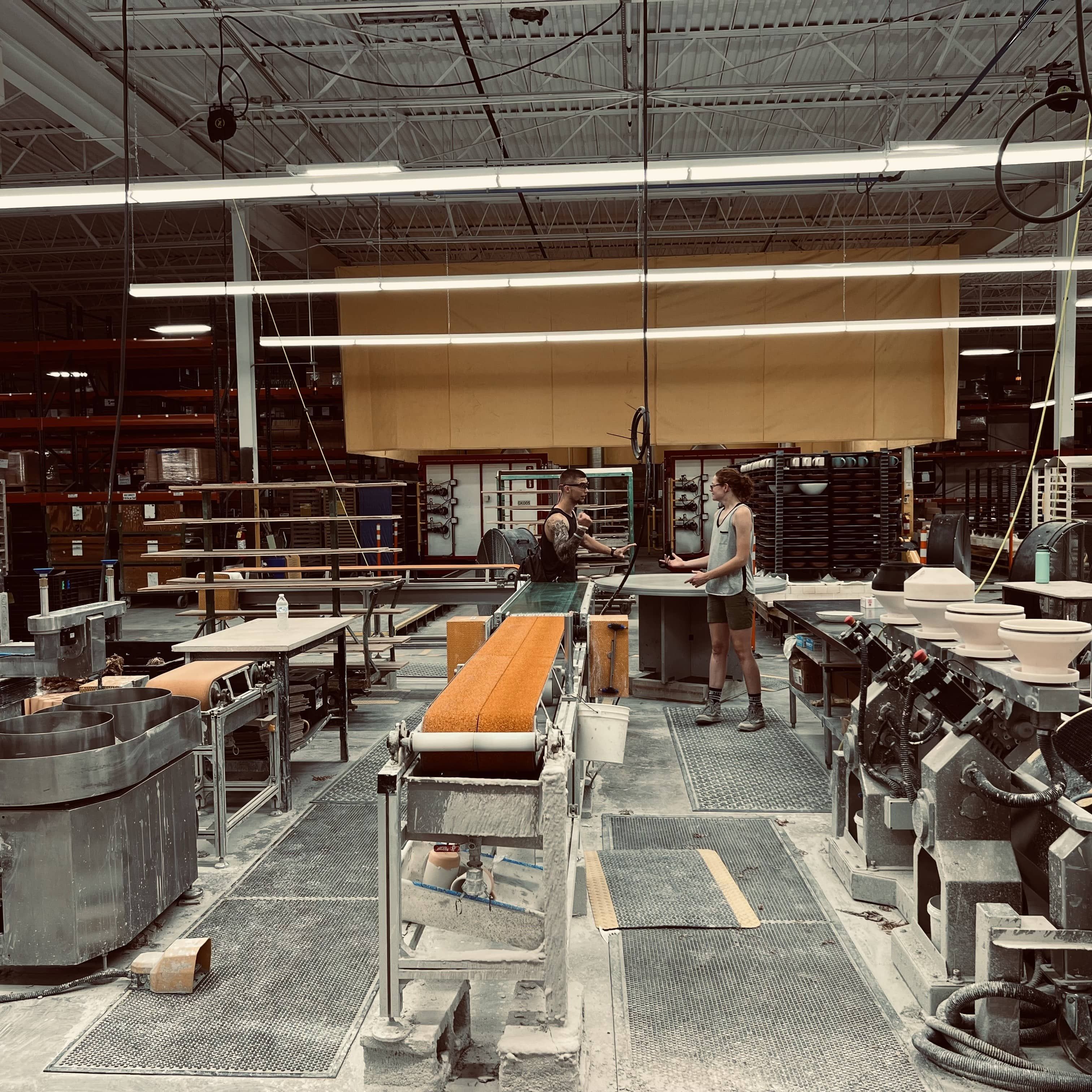 The Mug being glazed at East Fork Factory