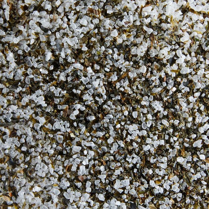Close up of seaweed salt