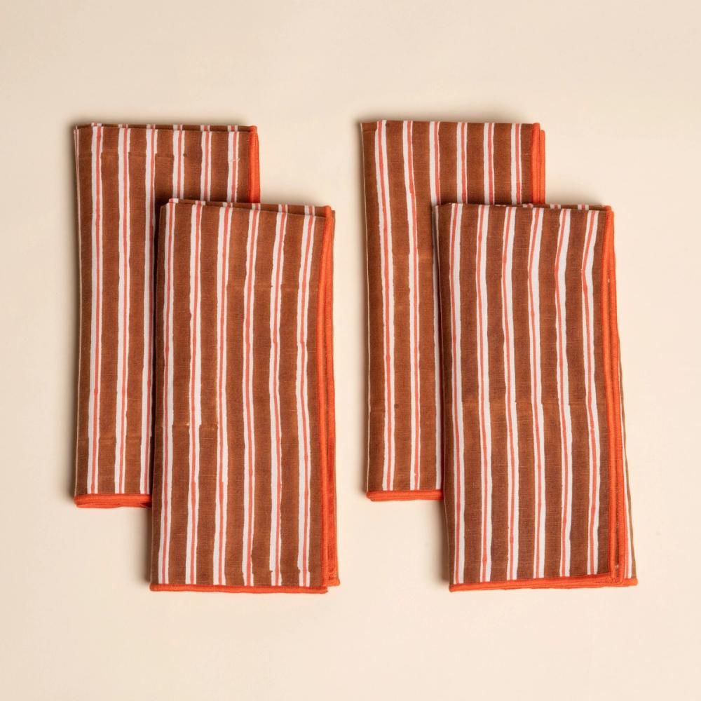 East Fork Striped Linen Napkins, Set of 4