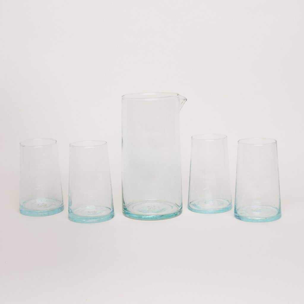 Recycled Moroccan Glassware Set
