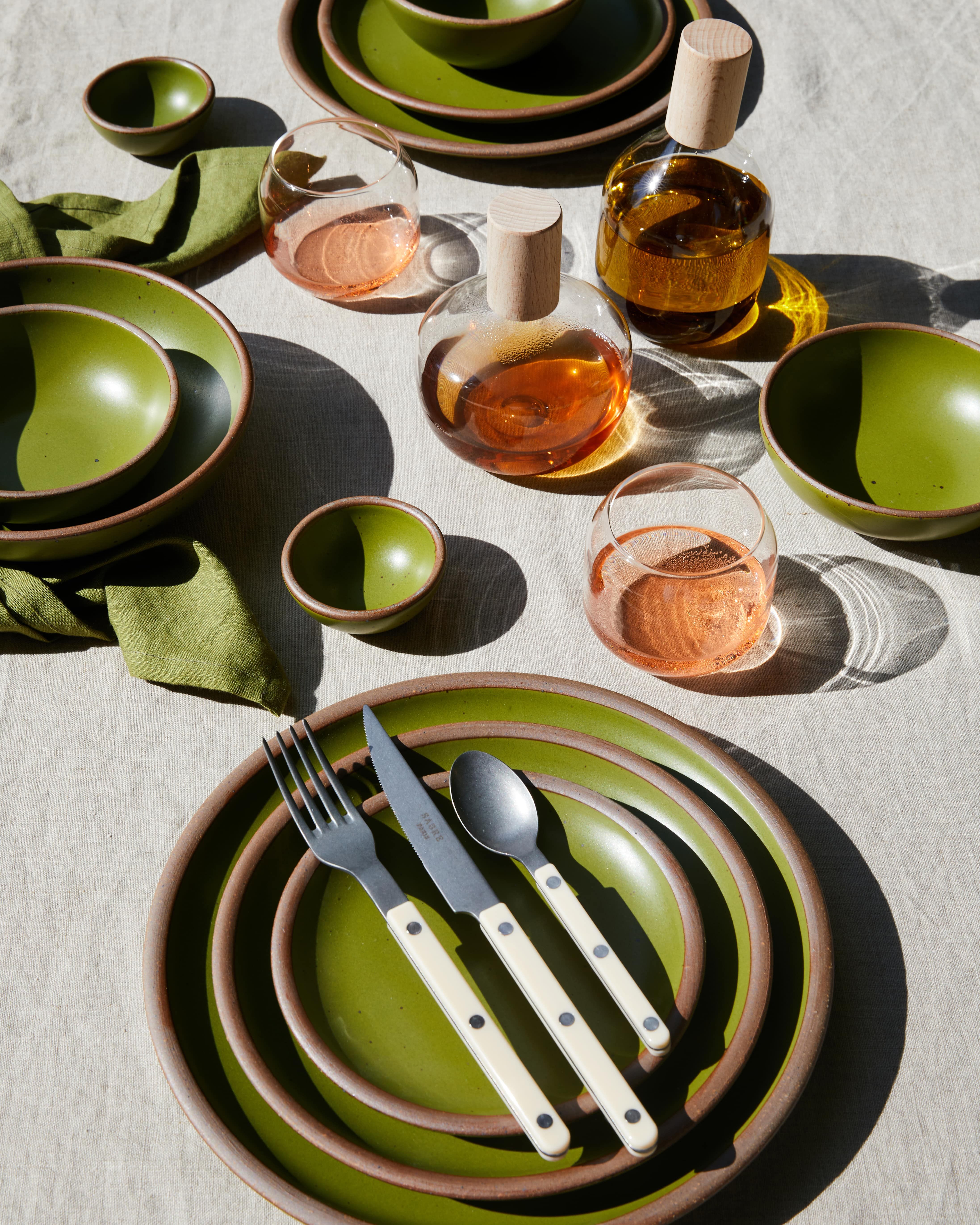 Minimalist Tablescape with Fiddlehead pots