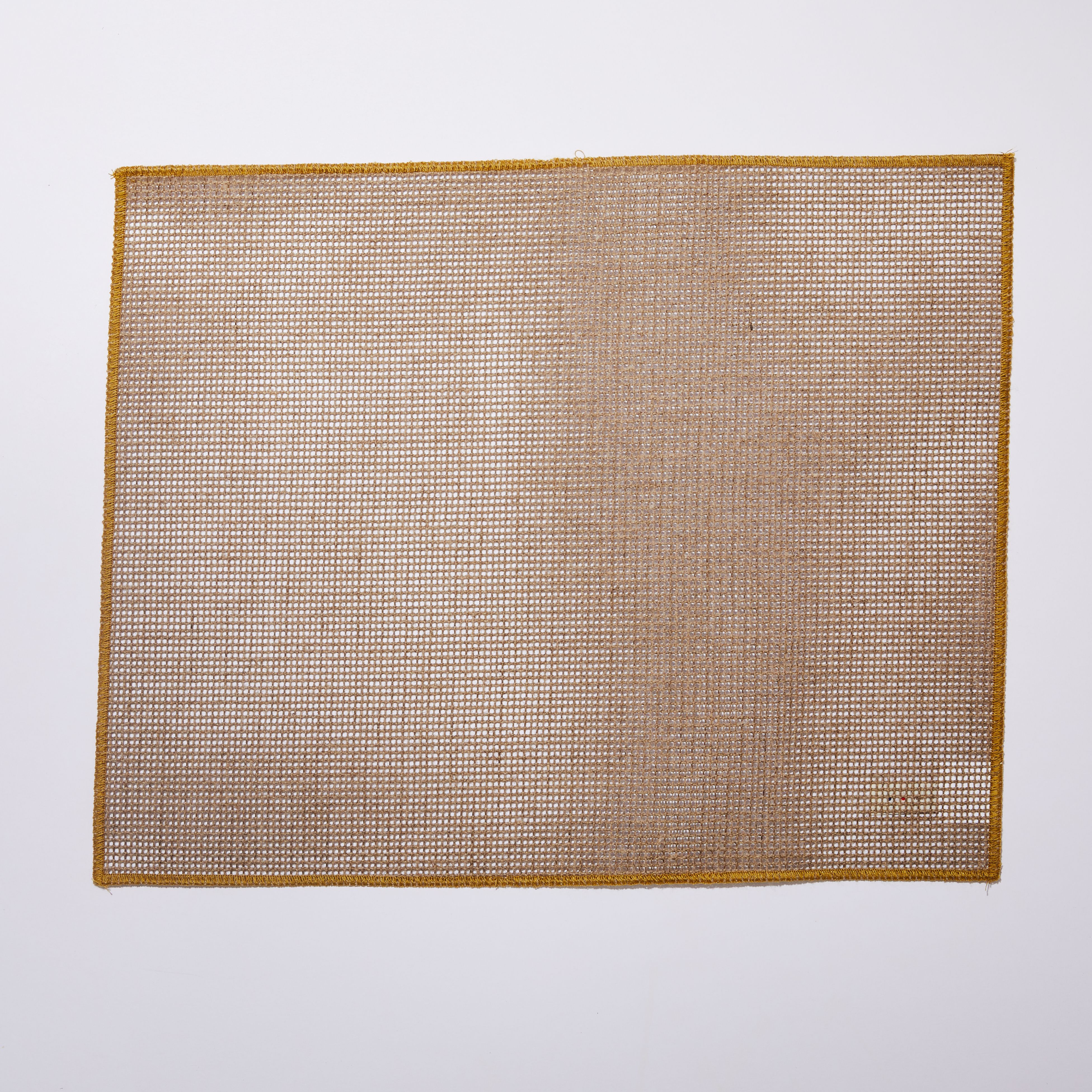 Quadrille Placemat with mustard yellow border