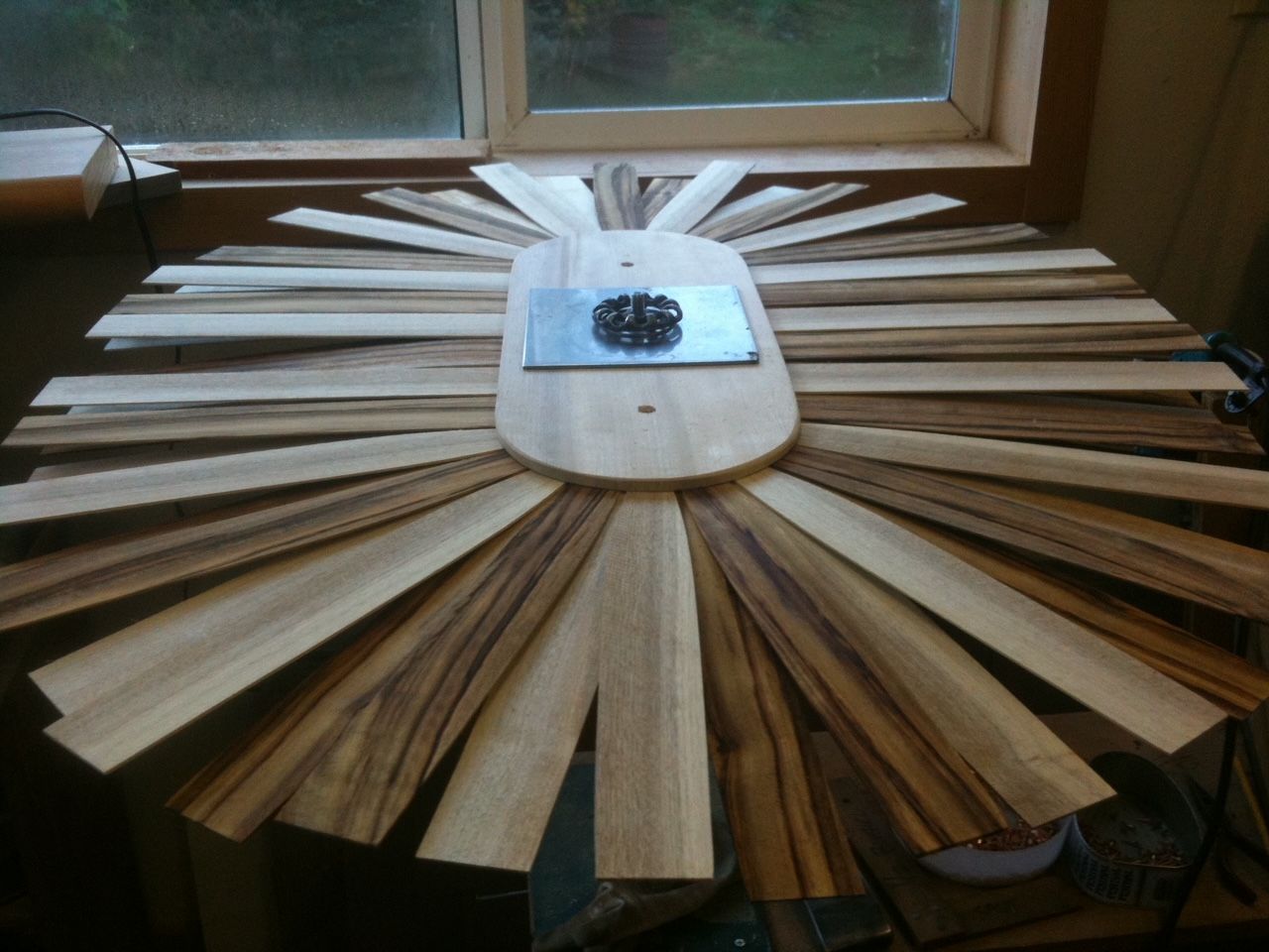Picnic basket in progress in the shop