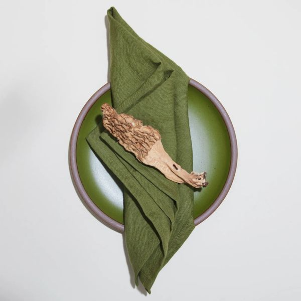Pink Linen Napkin on Plate
