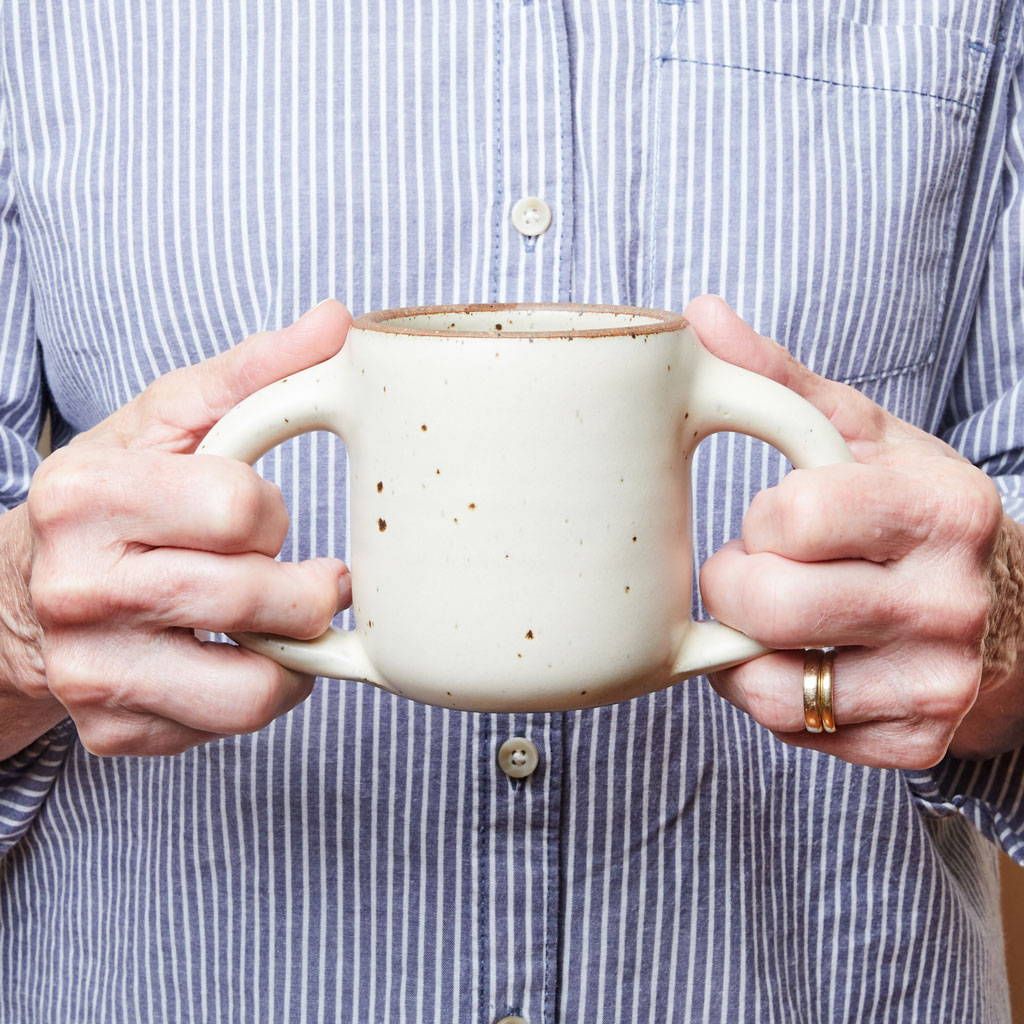 Two-Handled Mug in Panna Cotta