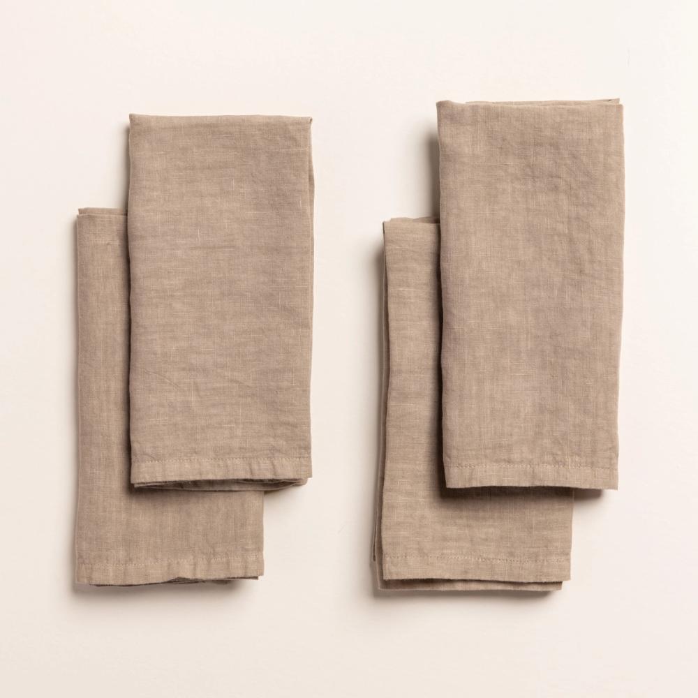 East Fork Italian Linen Napkins, Set of 4 (Color: Morel)
