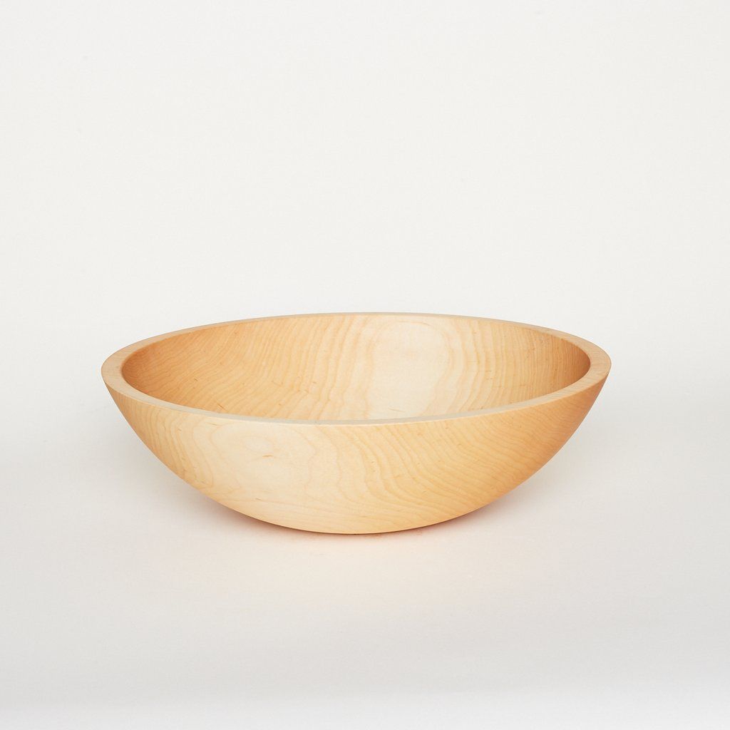 a 15 inch light wood bowl