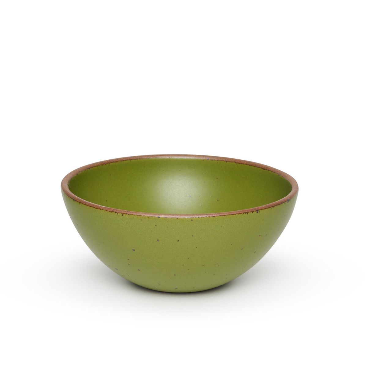 Popcorn Bowl in Fiddlehead, a mossy, olive green.
