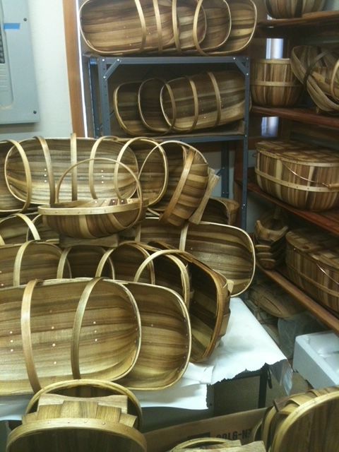 Oiled baskets ready for shipment