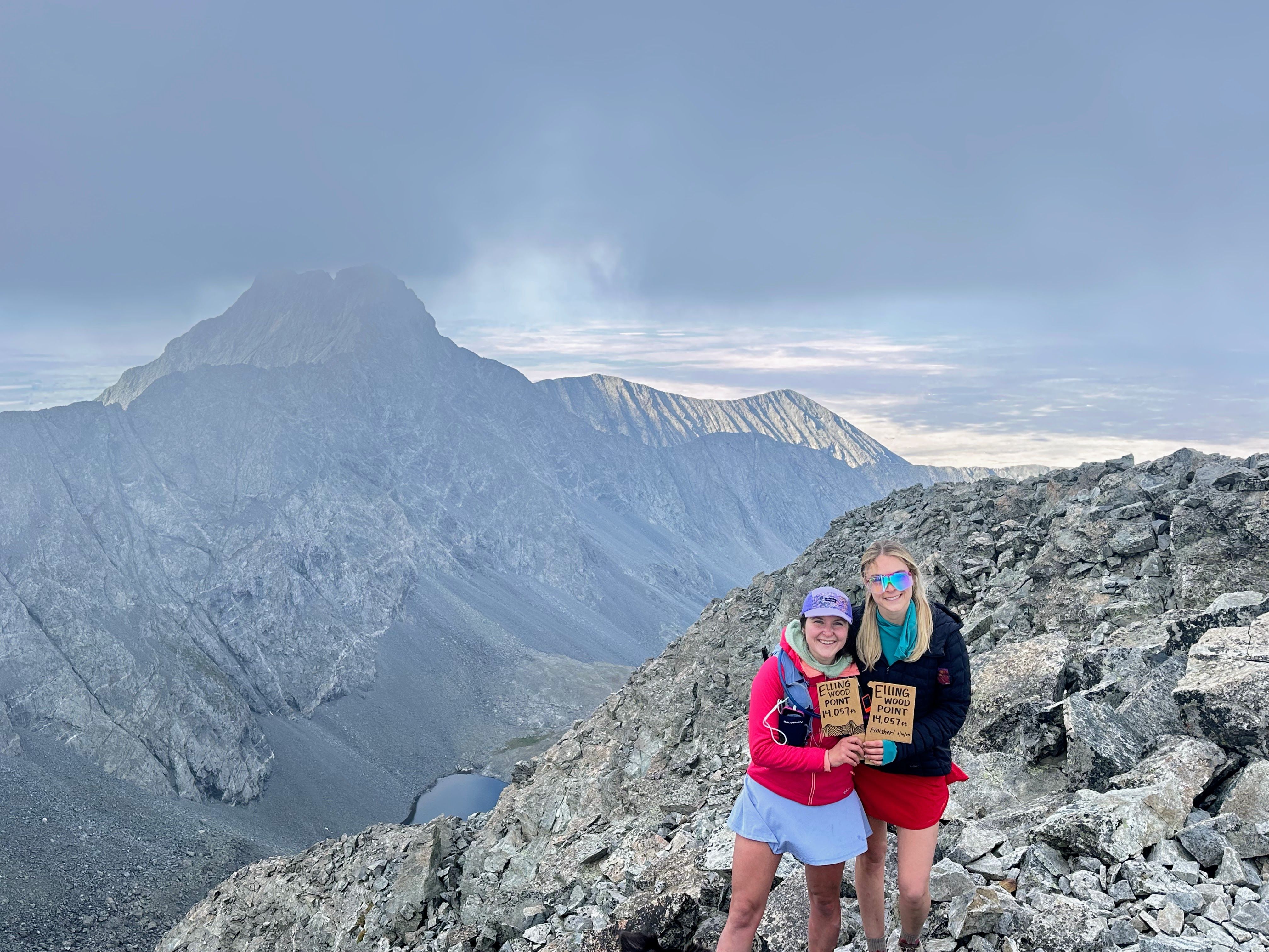 Kylie and Ally on Ellingwood's Summit