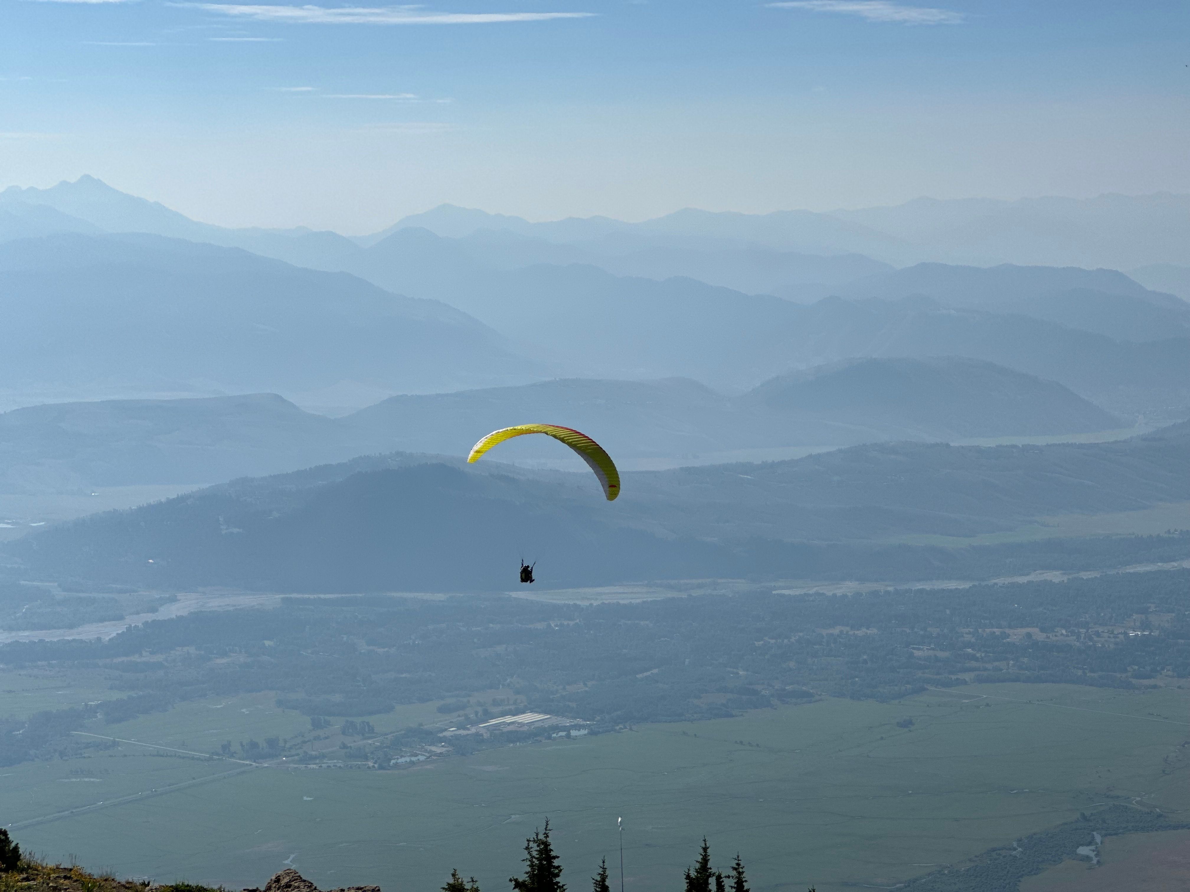 A Paraglider Taking Off (Credit: Kylie)