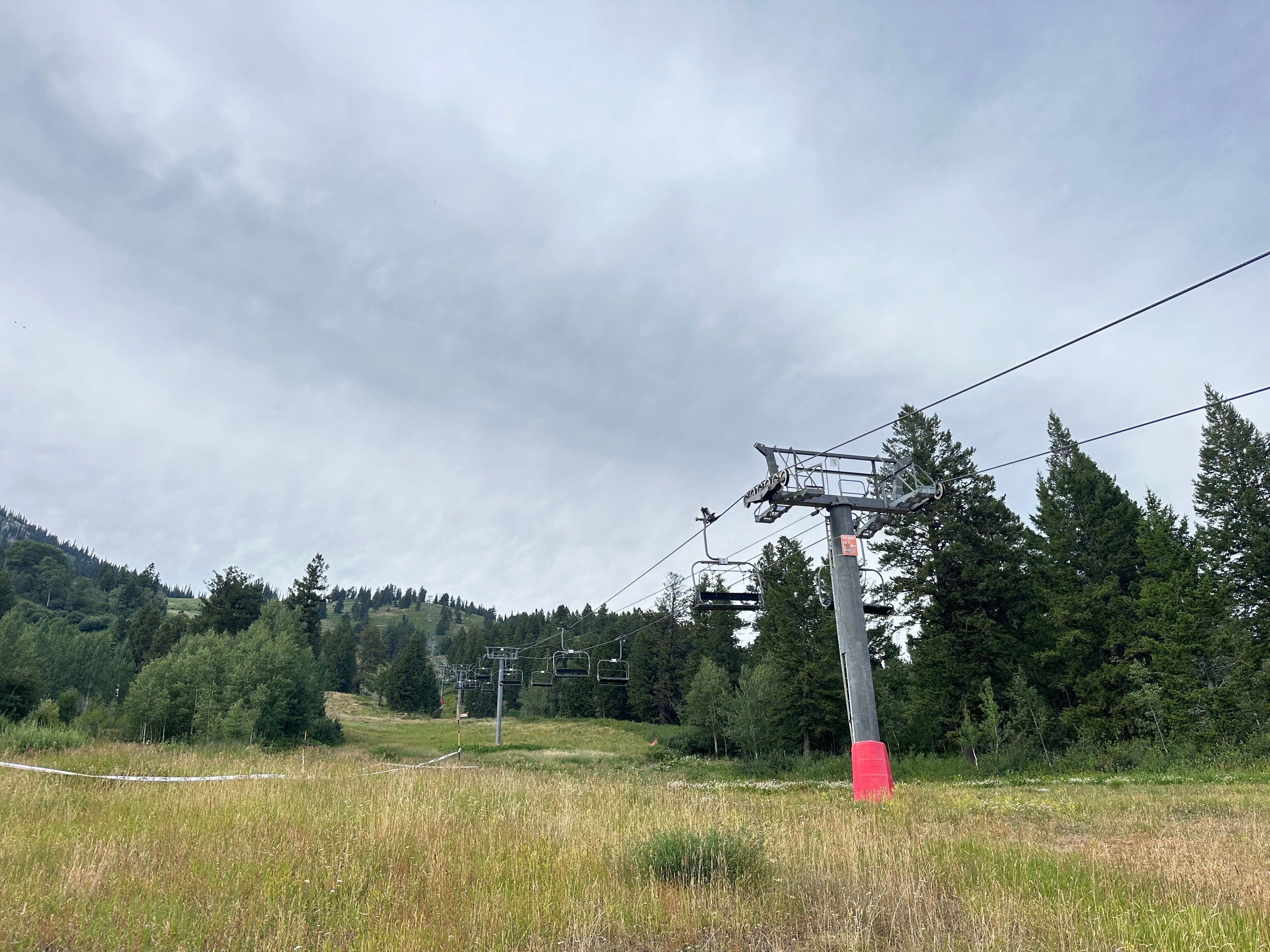 A ski lift near Jackson Hole Village (Credit: Kylie)