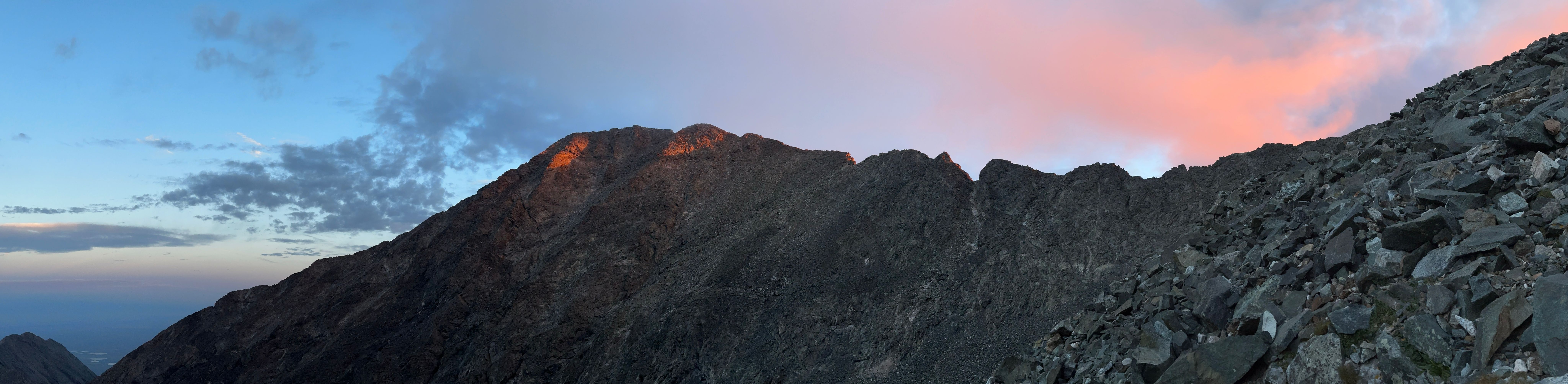 Ellingwood Point seen from the Blanca ascent