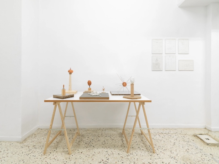 Slide 7/24: Sam Durant, Potato Empowering Trajectories, 2025, installation view. Photo by Stathis Mamalakis.