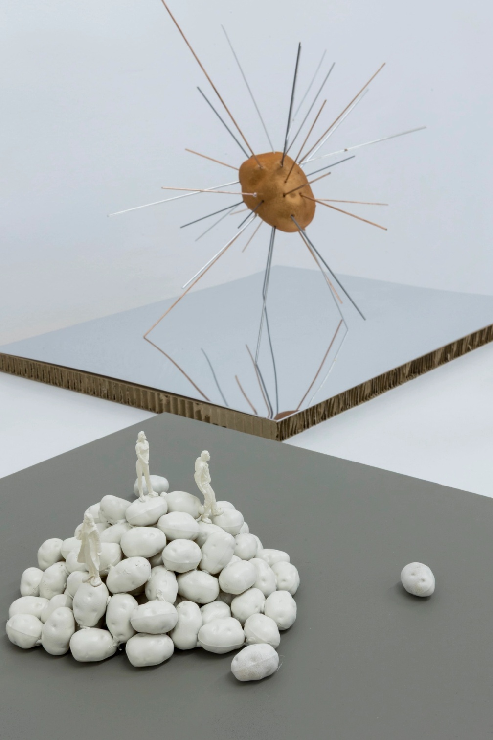 Slide 5/7: Sam Durant, Proposal for Monument to Professors Who Do Nothing but Participate in Blockades (detail), models in wood, metal, and plastic, dimensions variable. Photo by Nefeli Papaioannou.