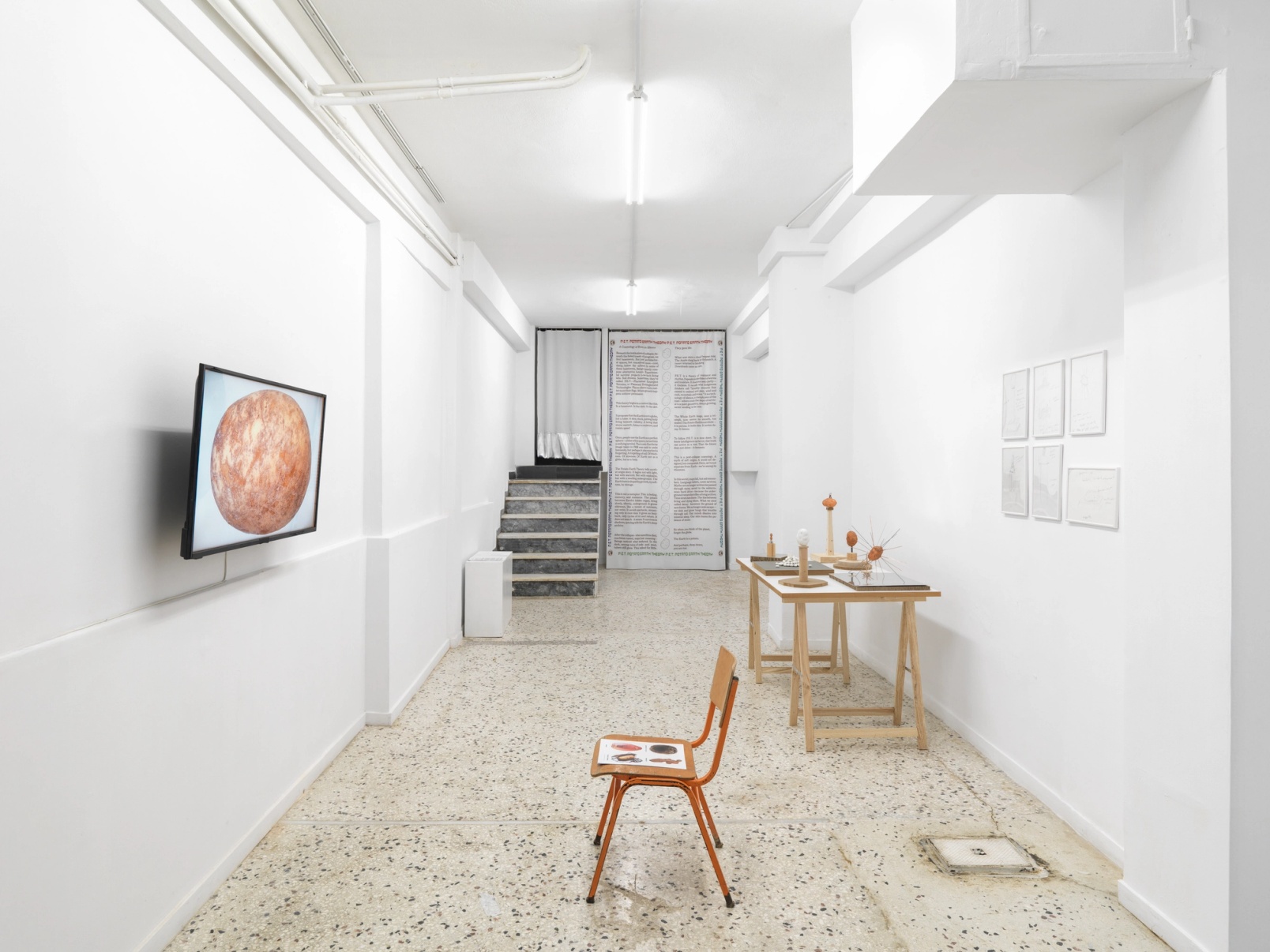 Slide 5/24: Potato Empowering Trajectories, 2025, installation view. Photo by Stathis Mamalakis.