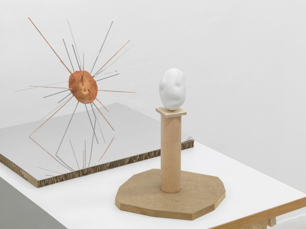 Slide 5/7: Sam Durant, Proposal for Monument to Professors Who Do Nothing but Participate in Blockades (detail), models in wood, metal, and plastic, dimensions variable. Photo by Stathis Mamalakis.