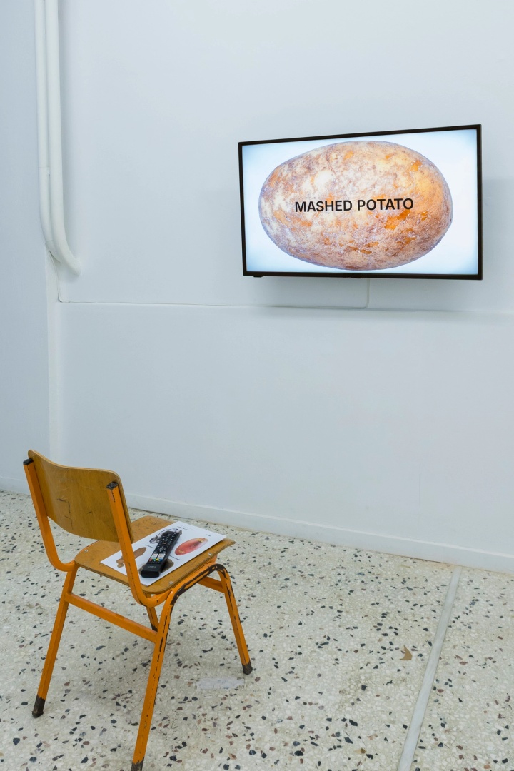 Slide 6/28: Andrea Palášti, Potato Empowering Trajectories, 2025, installation view. Photo by Nefeli Papaioannou. 