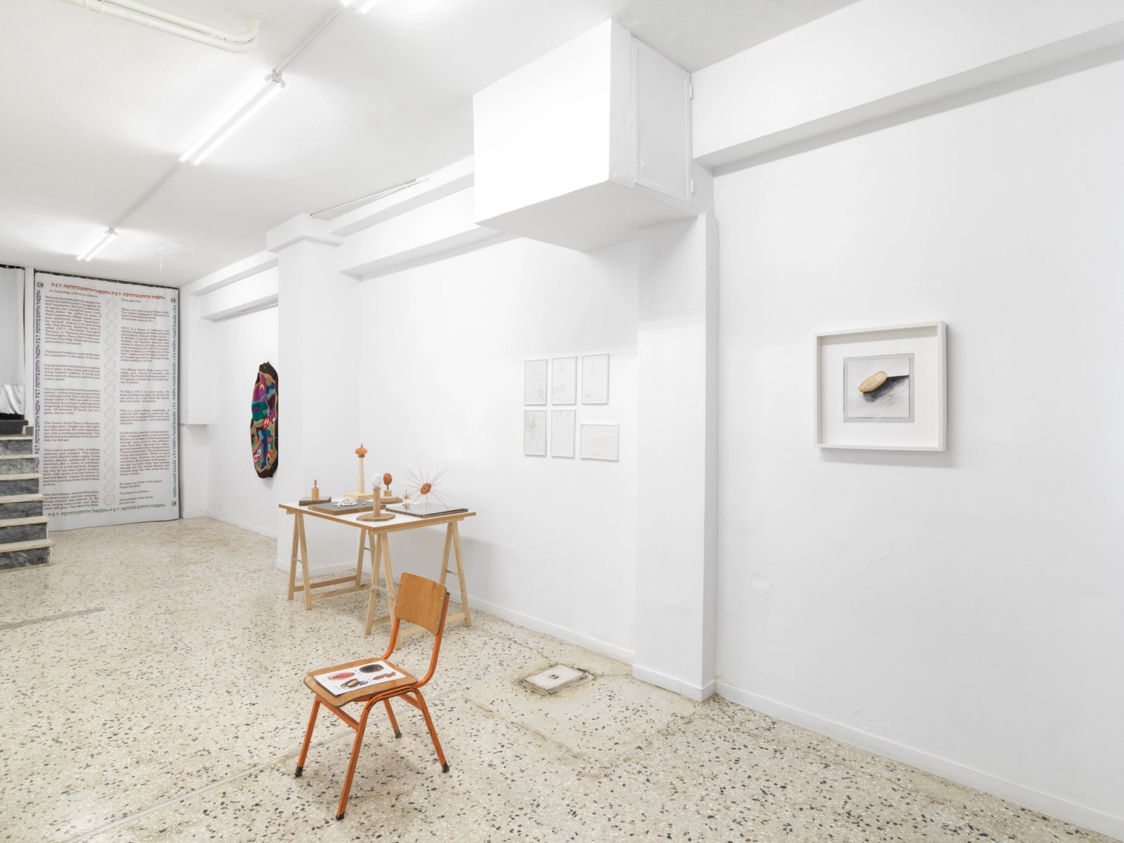 Slide 2/24: Potato Empowering Trajectories, 2025, installation view. Photo by Stathis Mamalakis.