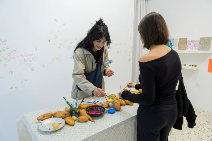 Slide 17/28: Darko Aleksovski, Potato Empowering Trajectories, 2025, installation view. Photo by Nefeli Papaioannou.