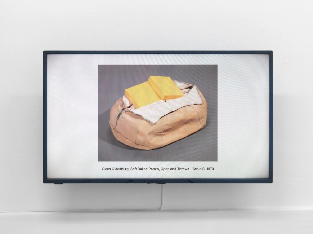 Slide 8/8: Andrea Palášti, Potato Empowering Trajectories, 2025, installation view. Photo by Stathis Mamalakis.