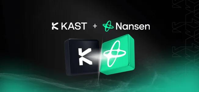 Promotional artwork for “KAST x Nansen: Unlock Exclusive Rewards”