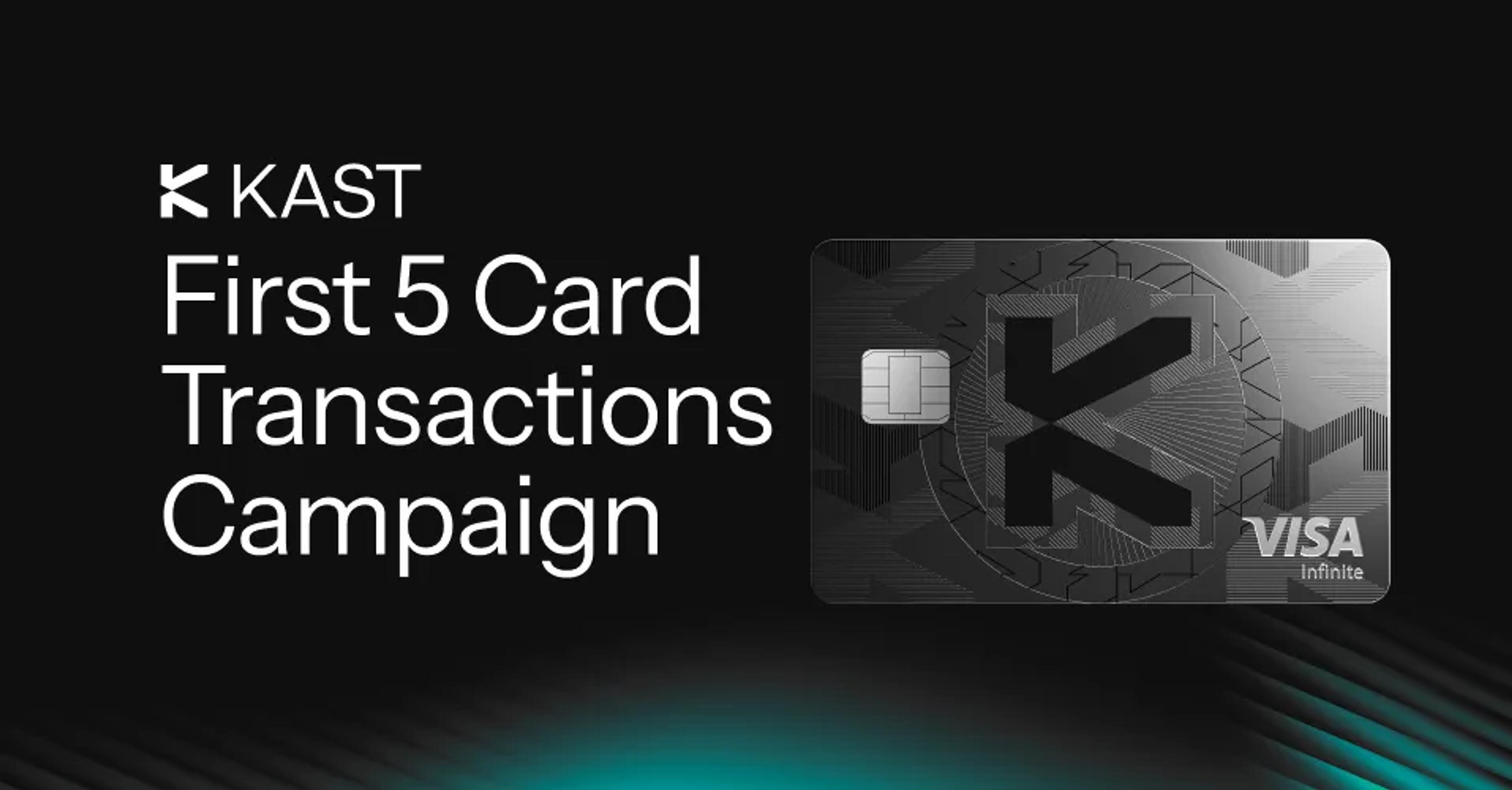 Promotional artwork for “First 5 Card Transactions Campaign”
