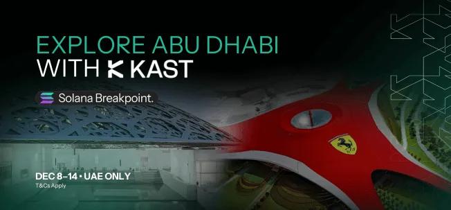 Promotional artwork for “Beyond Breakpoint: Explore Abu Dhabi with KAST”