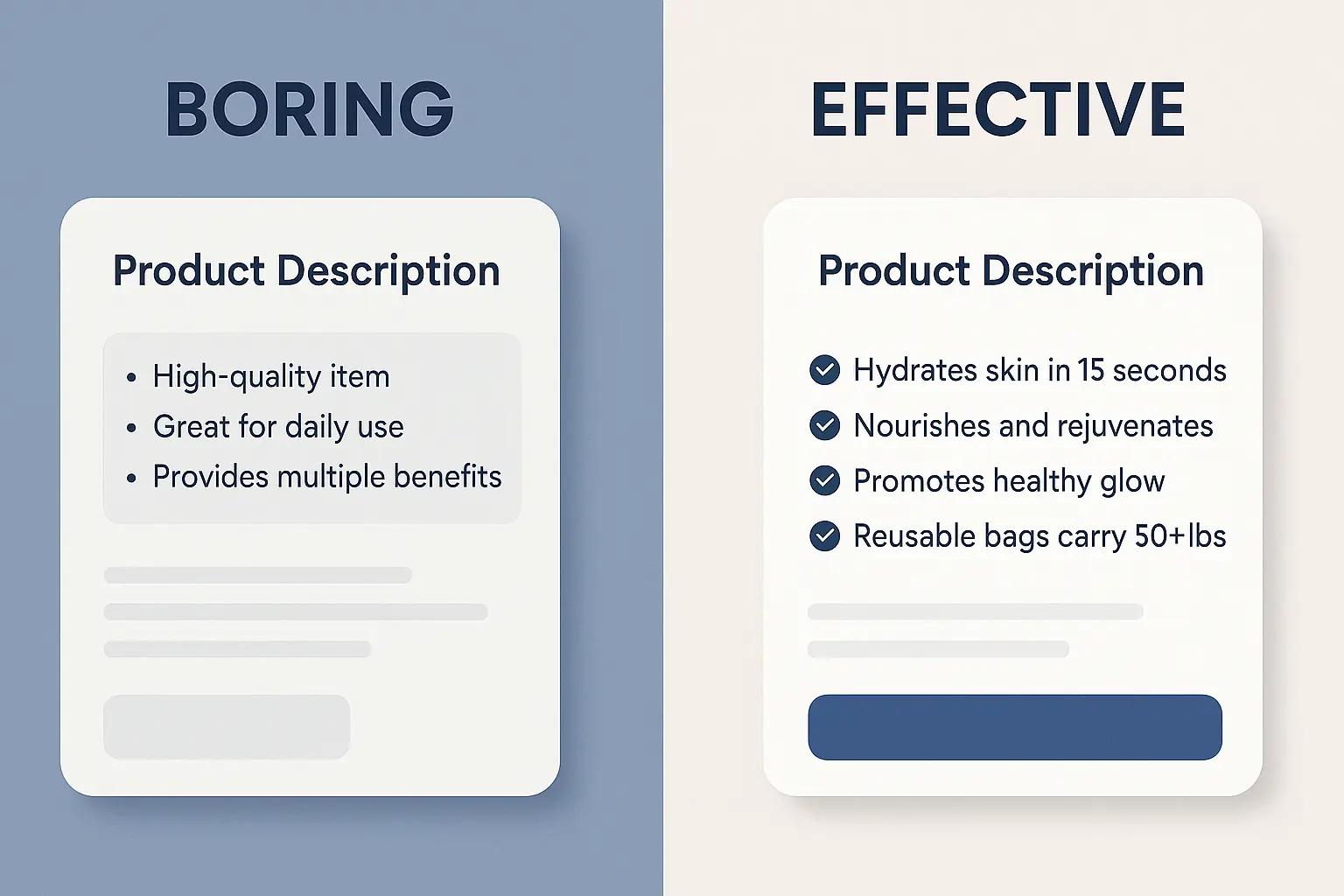  Boring vs Effective Descriptions