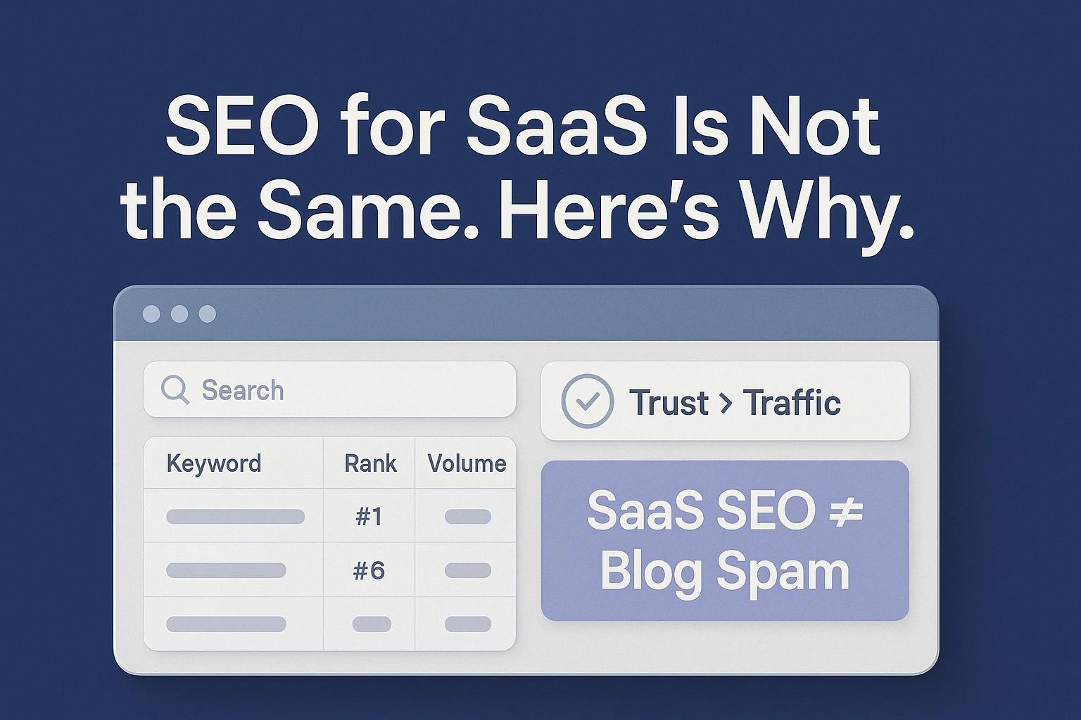 seo for saas is not the same