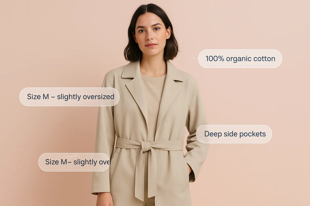 Trench Coat Chic on Pastel Backdrop