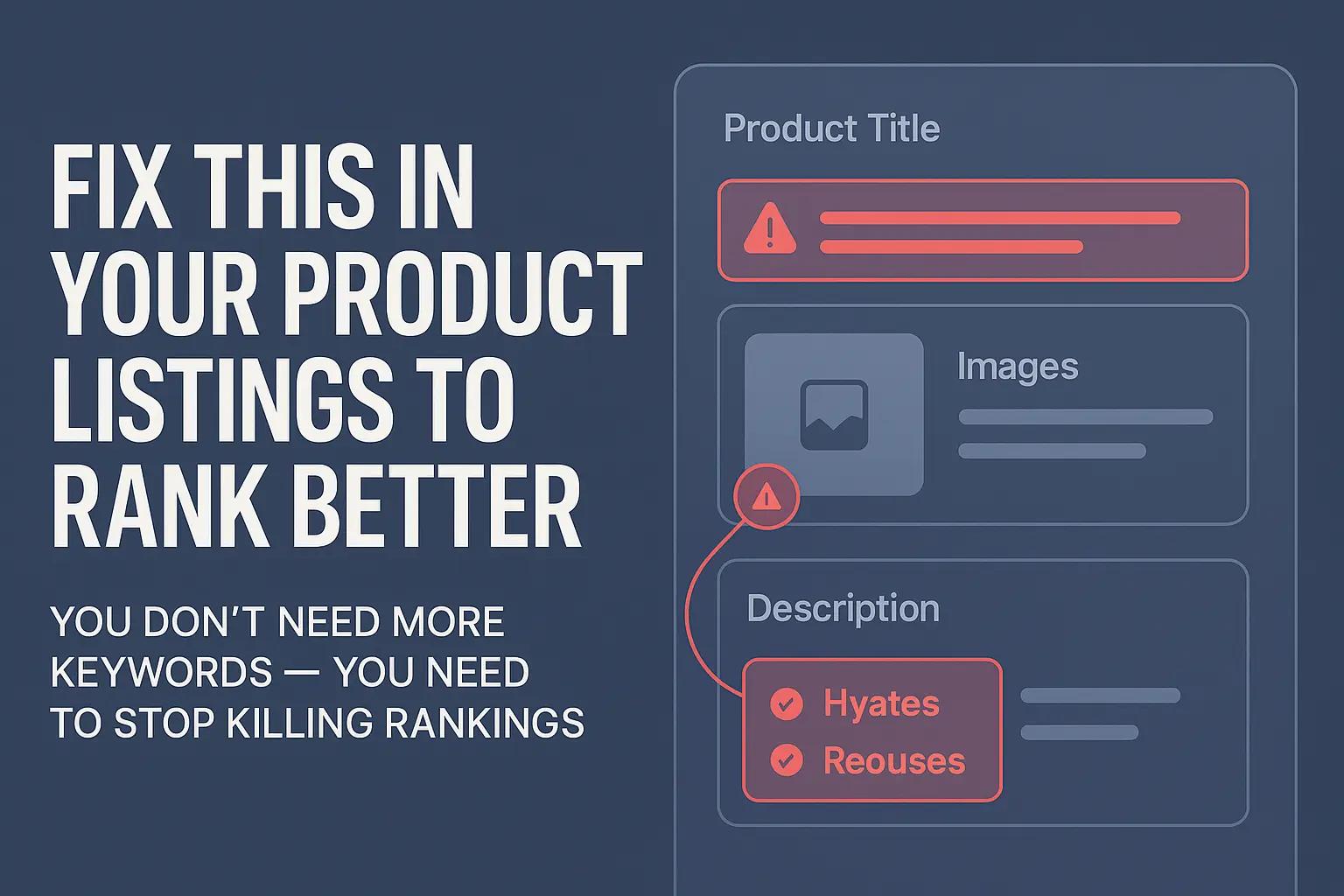 IMPROVE PRODUCT LISITNG