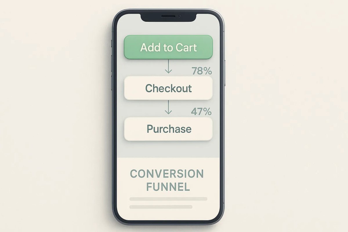 cart → checkout → purchase, pastel UI