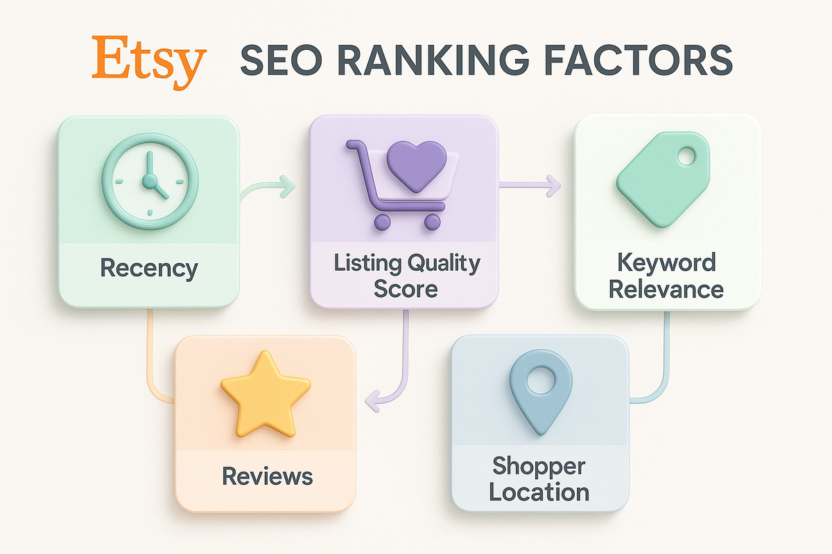 Etsy SEO Ranking Factors Infographic