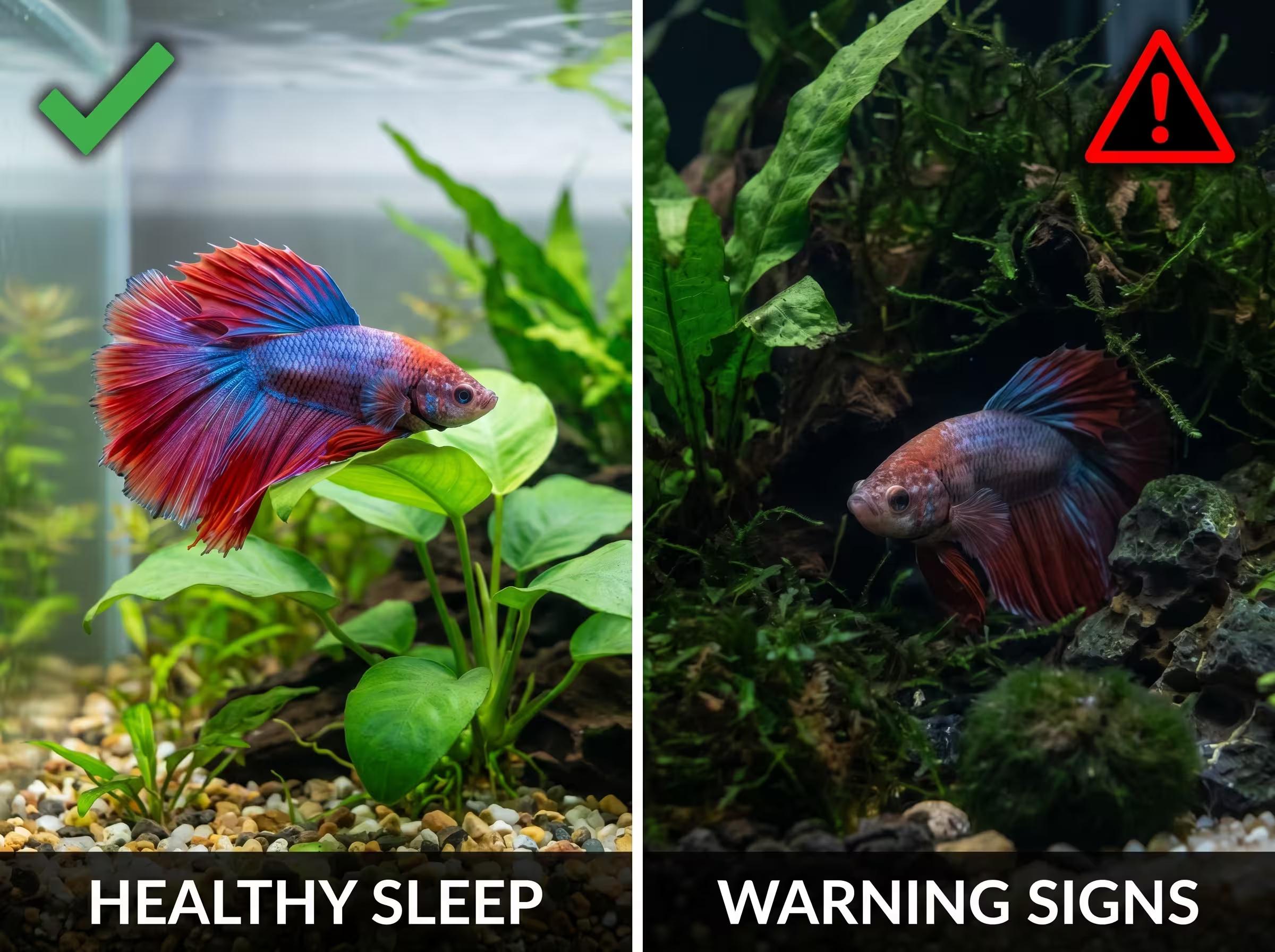 Betta fish sleep behavior reference table