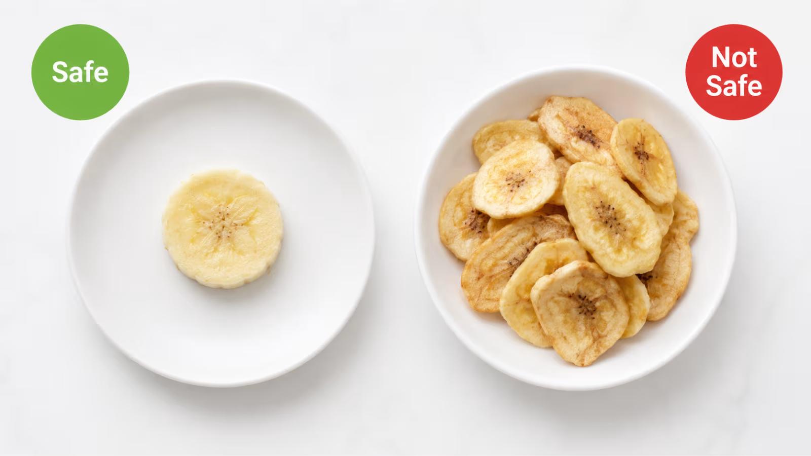 Fresh banana compared with banana chips for hamsters