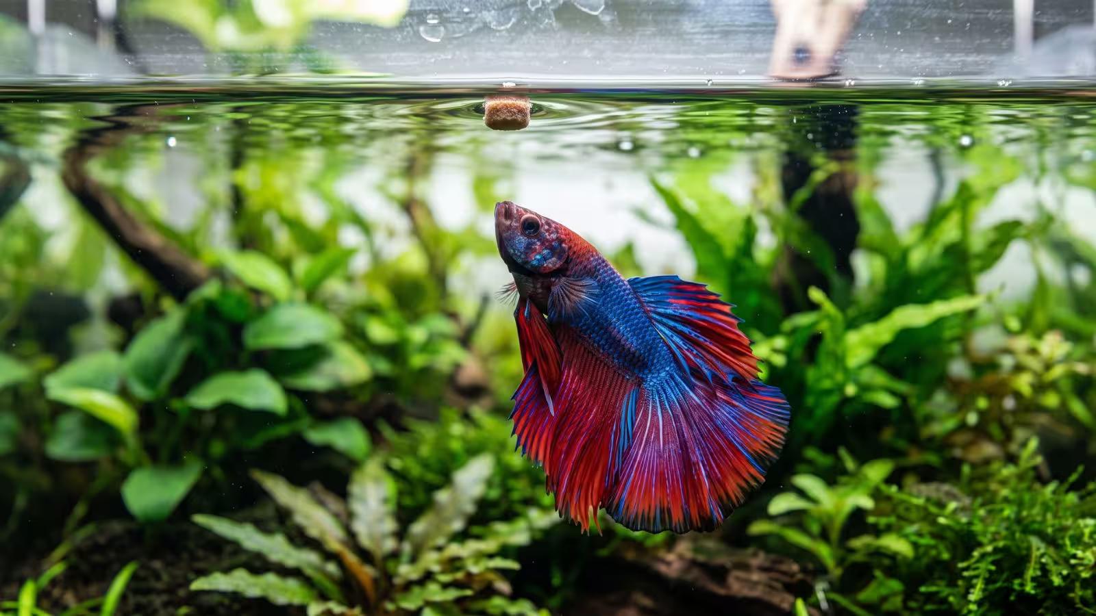 best fish food for bettas featured image betta fish eating pellet