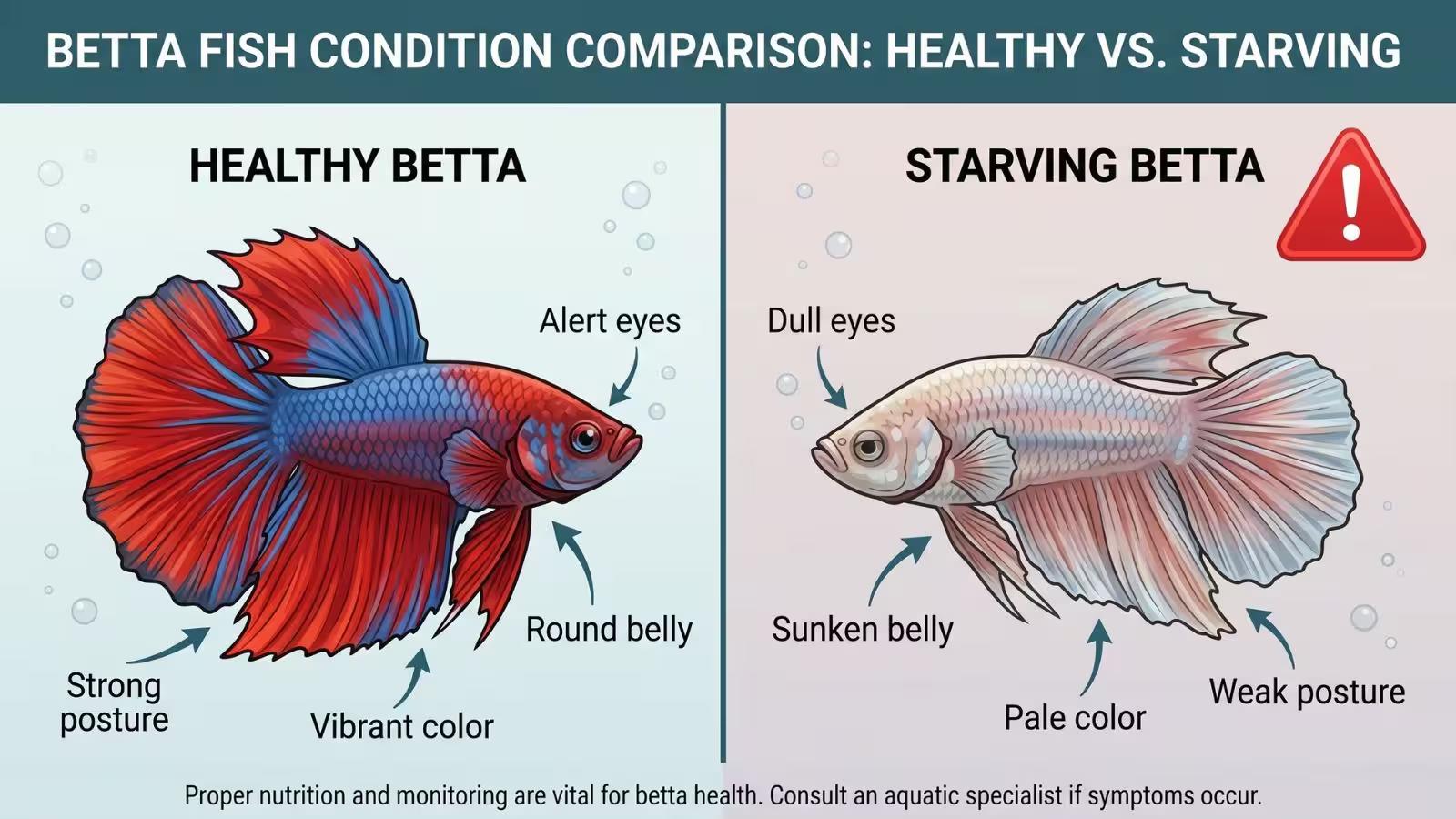 Betta starvation signs