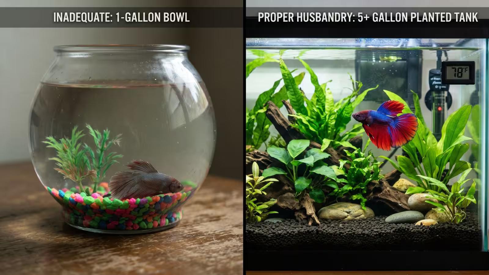 1 Gallon vs 5 Gallon Betta Tank Setup