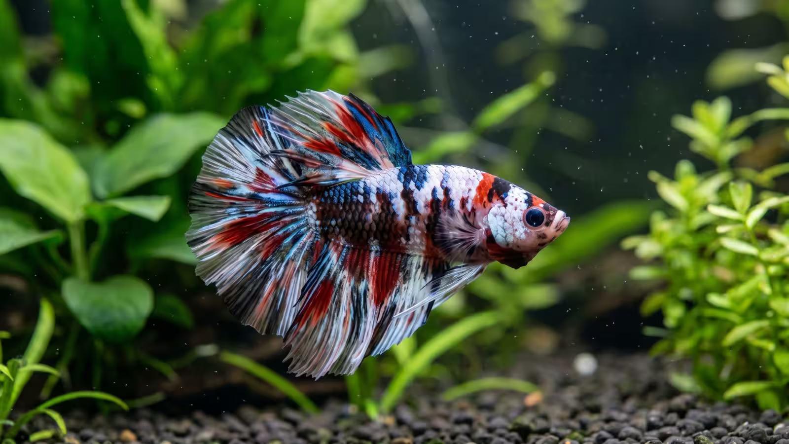 Marble Betta Fish With Changing Colors