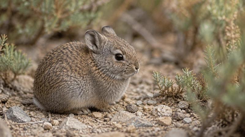 Pygmy rabbit the smallest rabbit species with short rounded ears