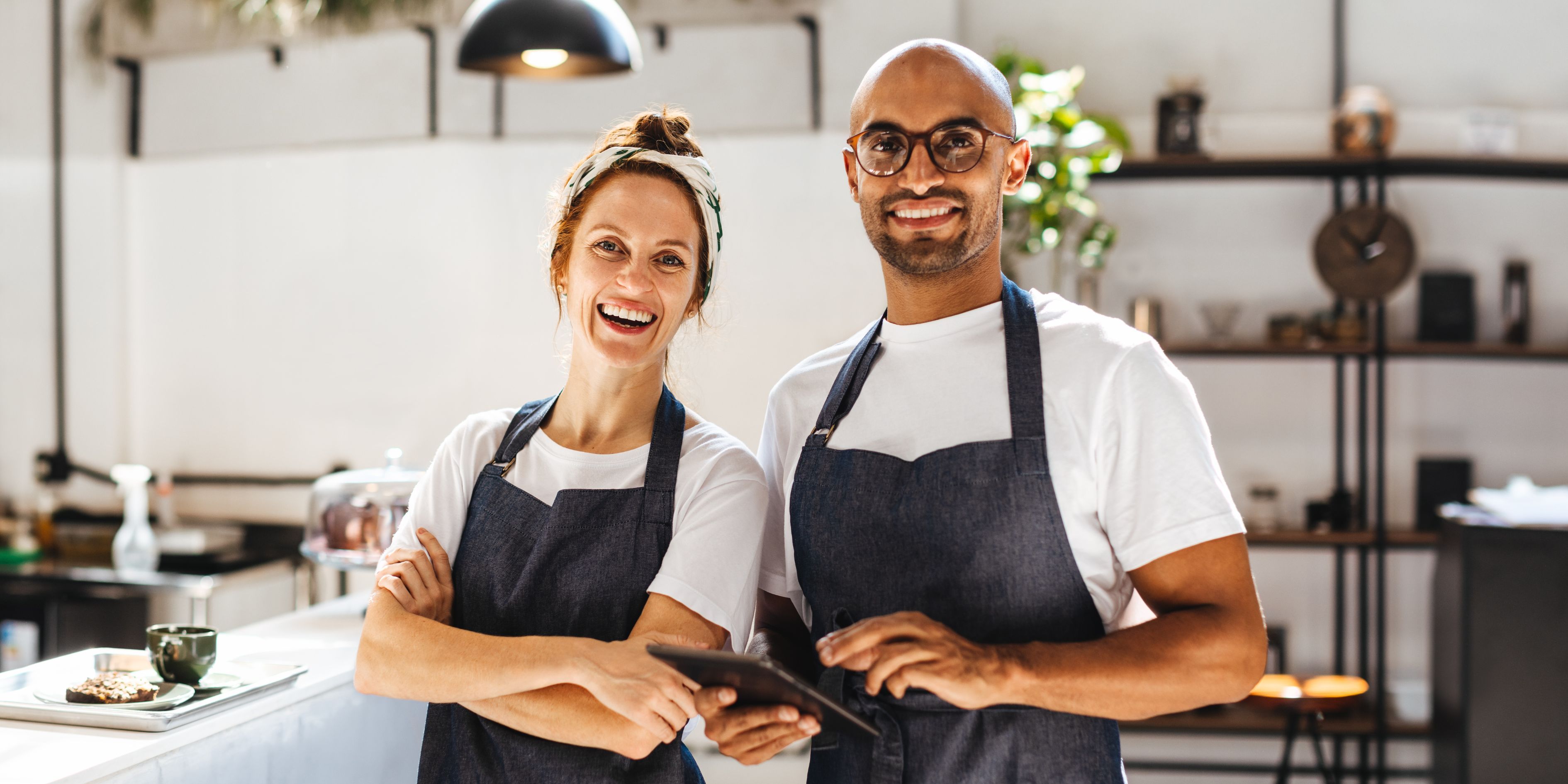 small business owners in shop