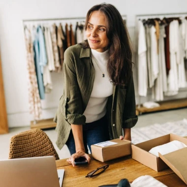 boutique designer in shop