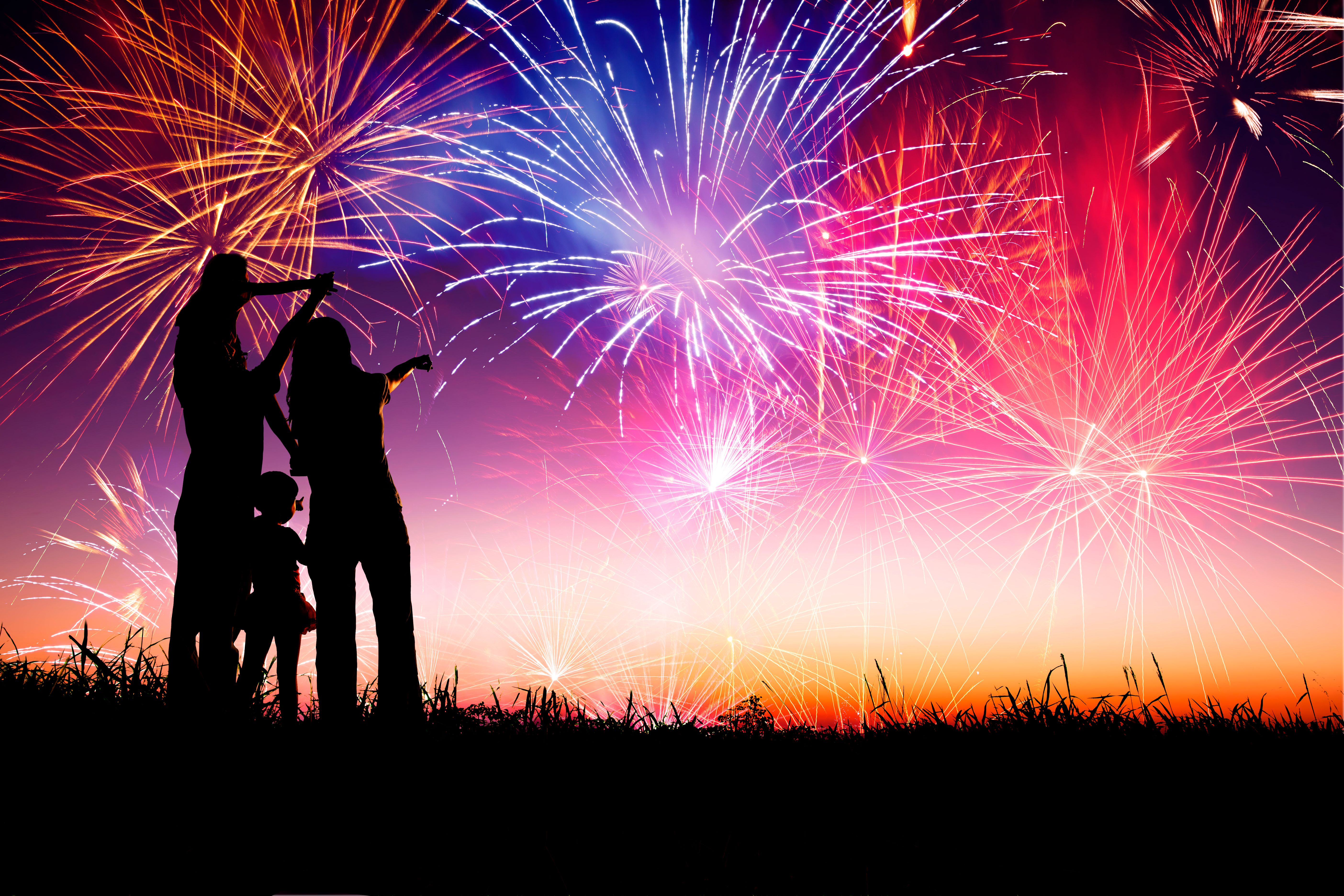 Fourth of July fireworks family event 